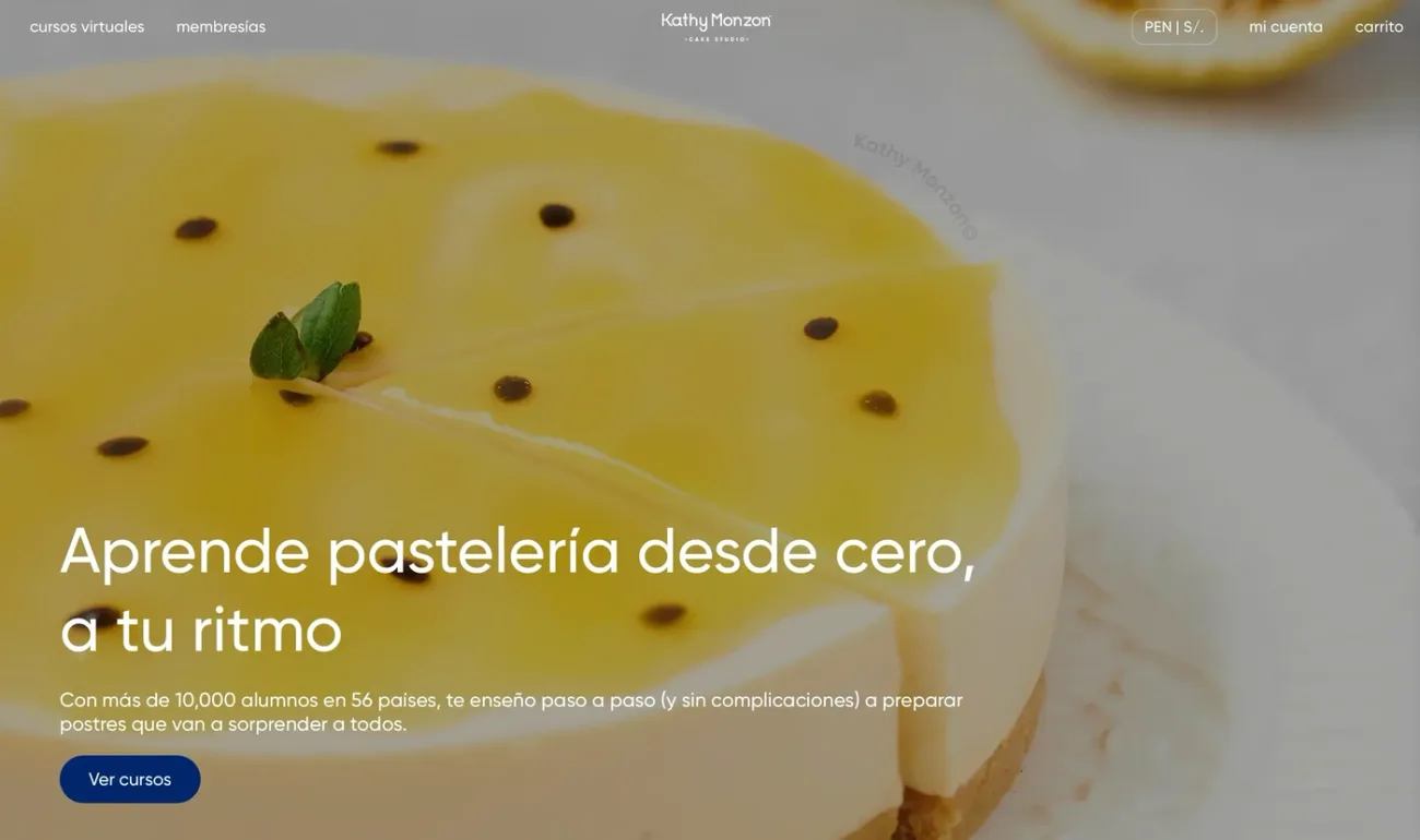 Captura del proyecto Kathy Monzón Cake Studio