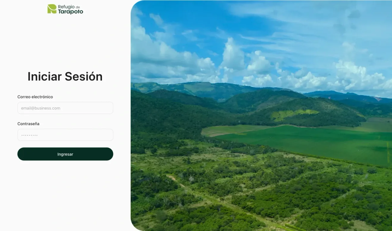 Captura del proyecto Refugio de Tarapoto Software